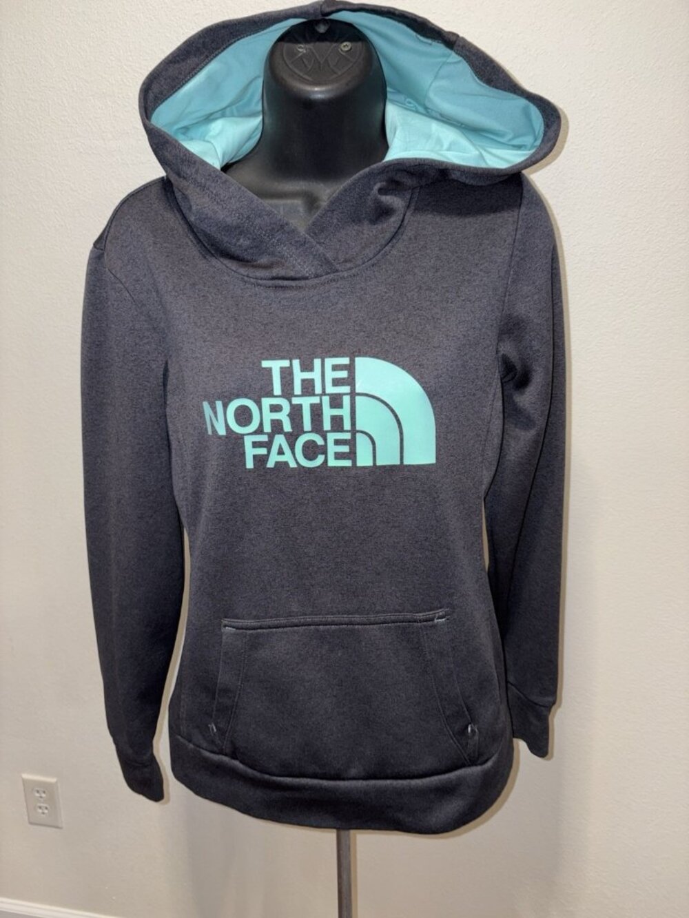 The North Face Womens Small Hoodie Pullover Half Dome Dark Gray
